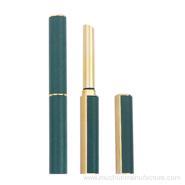 custom 0.8g green empty slim lip balm tubes